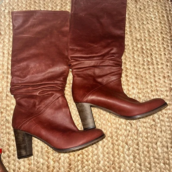 Free People Tennison Tall Slouchy Knee-high Boot with Block Heel - Picture 3 of 7